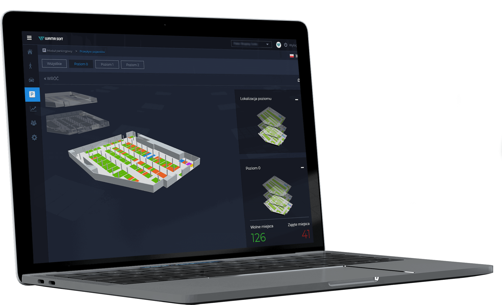 Komputer prezentujący system Blueye