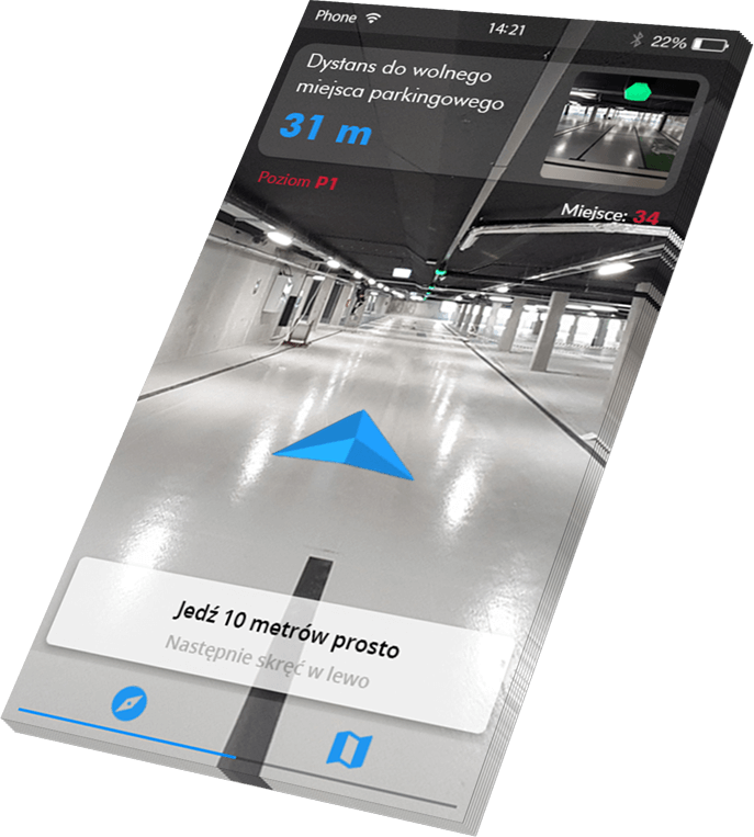 Zrzut ekranu aplikacji ParkGuide