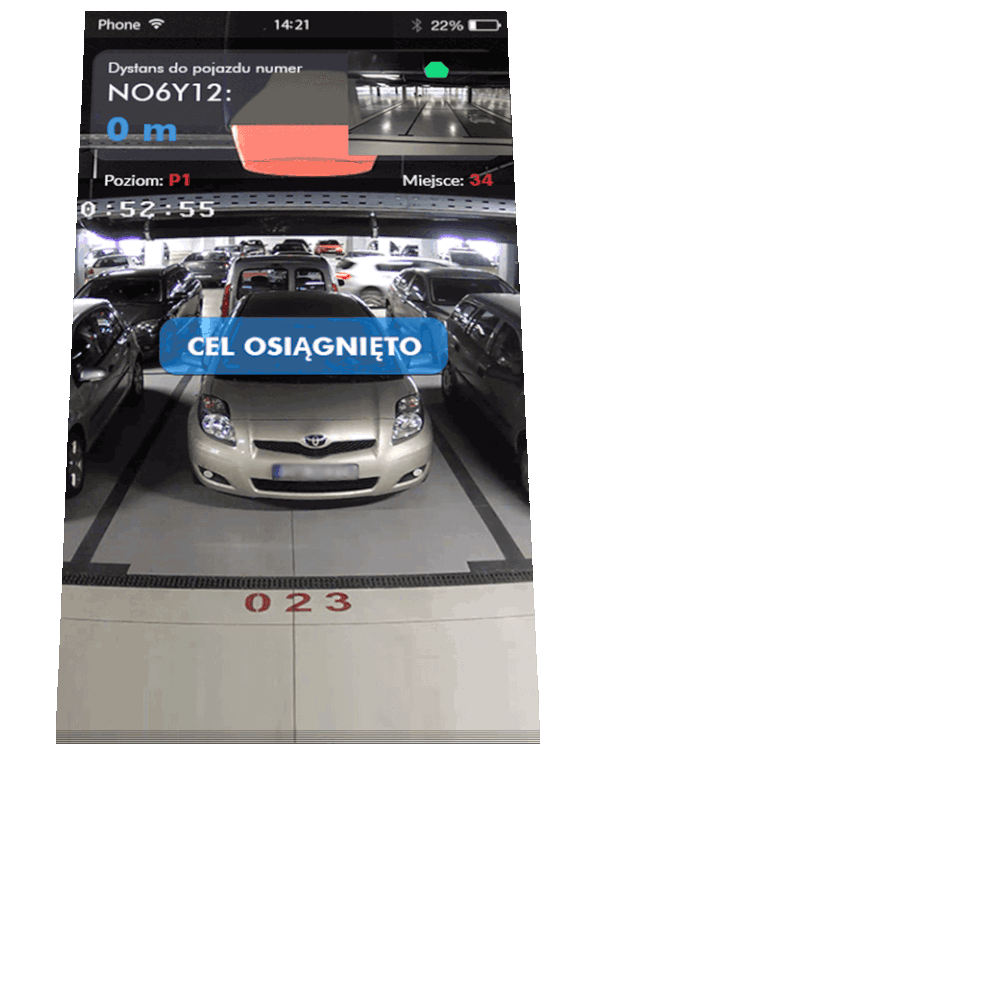 Zrzut ekranu aplikacji ParkGuide