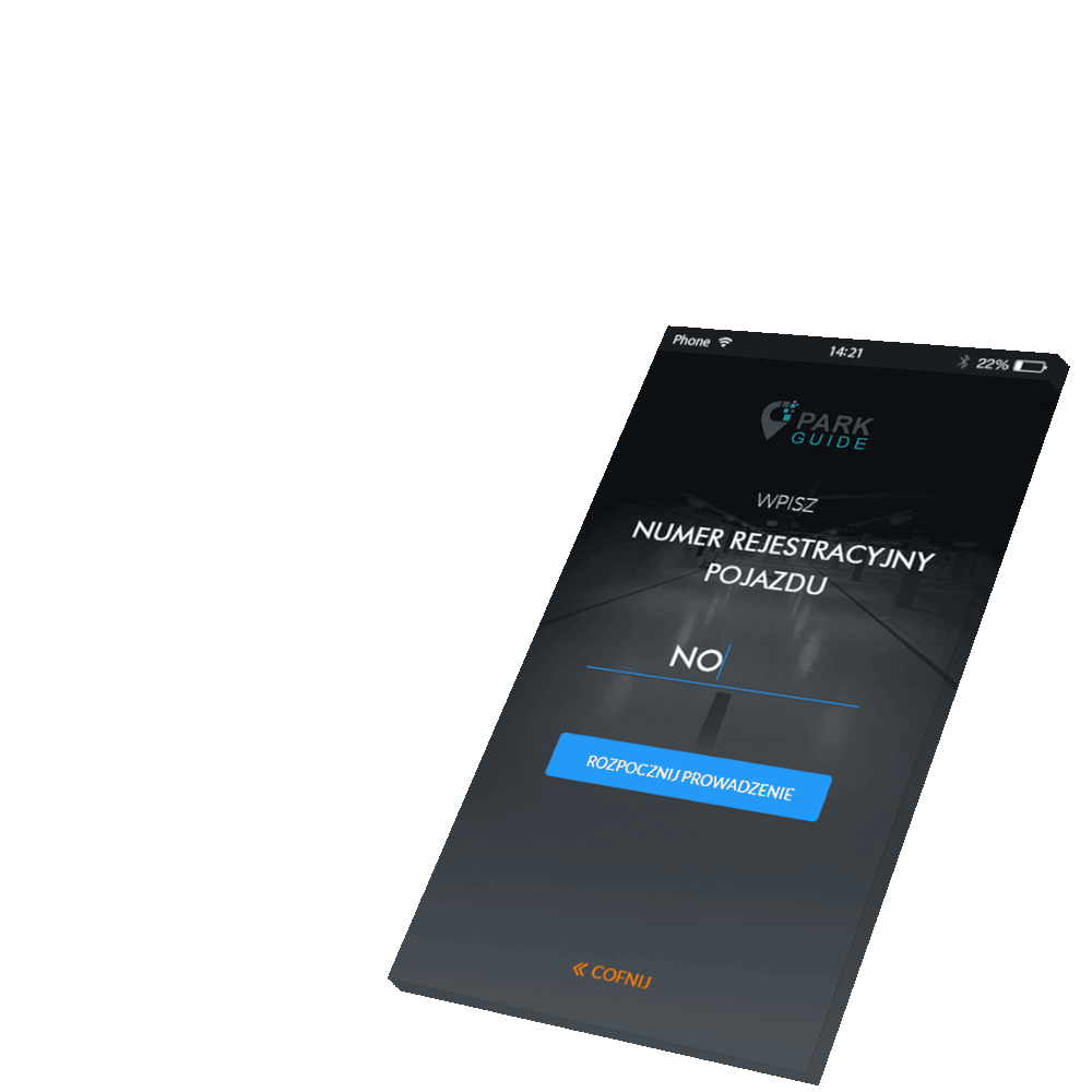 Zrzut ekranu aplikacji ParkGuide